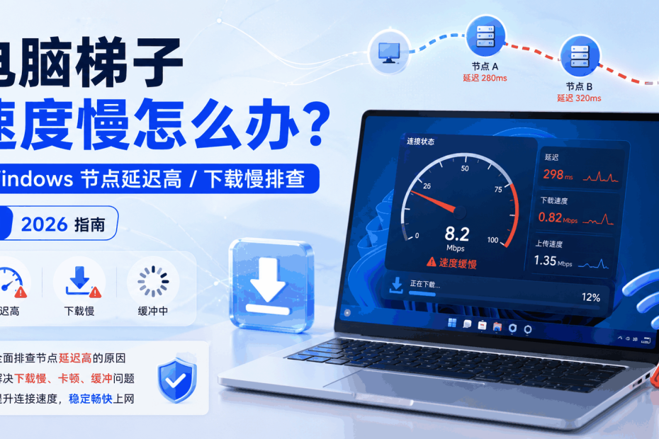 电脑梯子速度慢，Windows节点延迟高、下载慢和视频缓冲问题排查教程